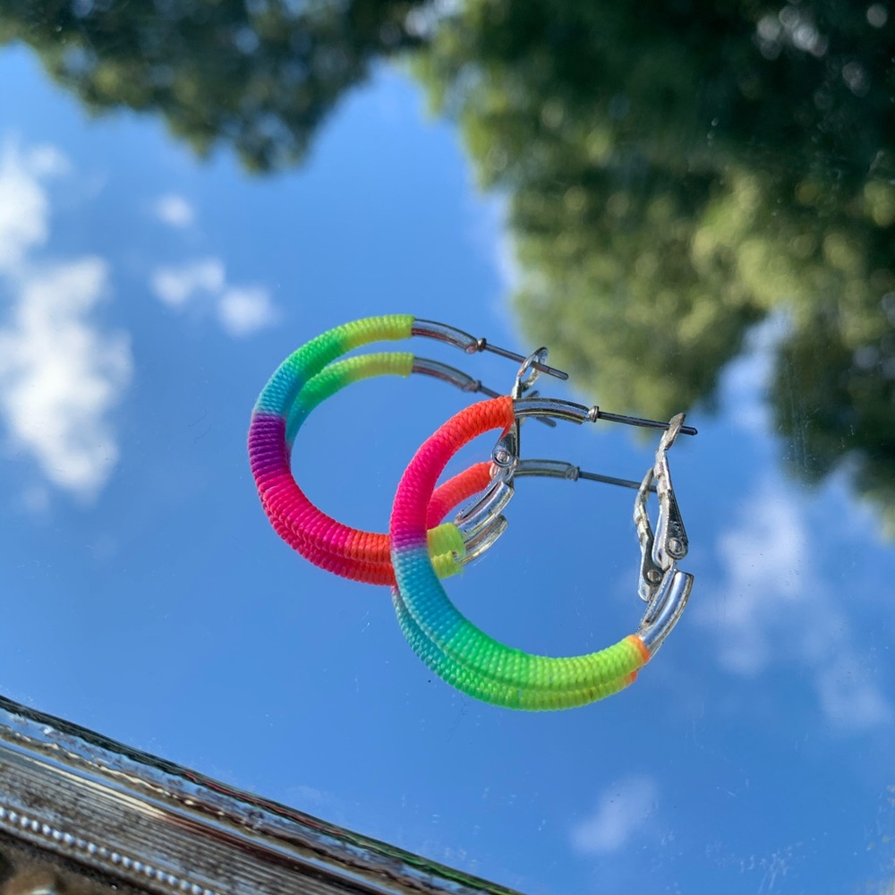 ✨Retro Rainbow Hoops✨